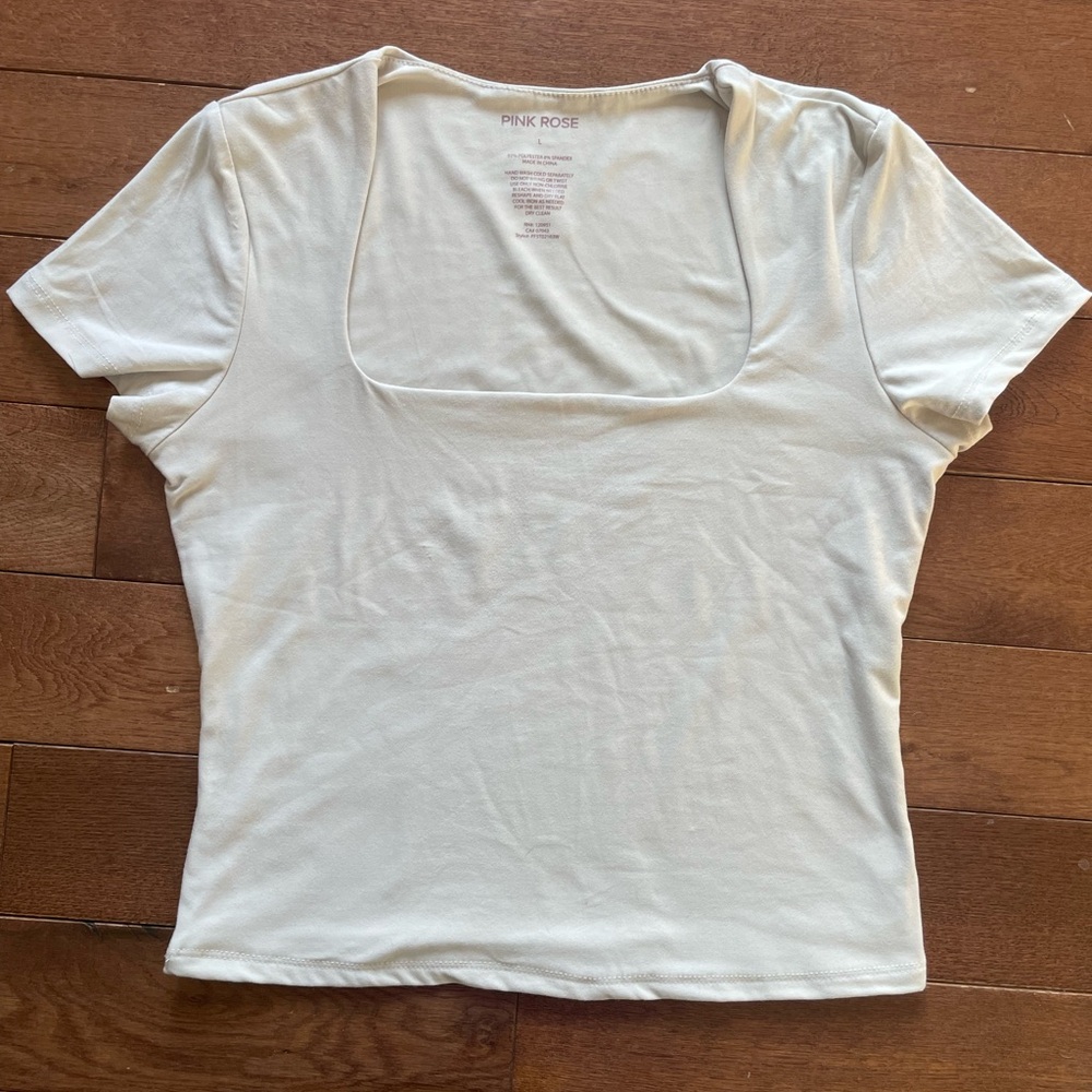 Pink Rose Cream Top